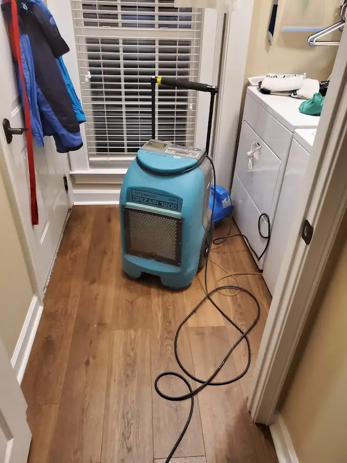 Commercial dehumidifier deployed for Flood Damage Cleanup in Gibsonville
